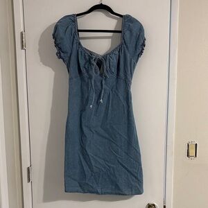 Denim Puff Sleeve Dress